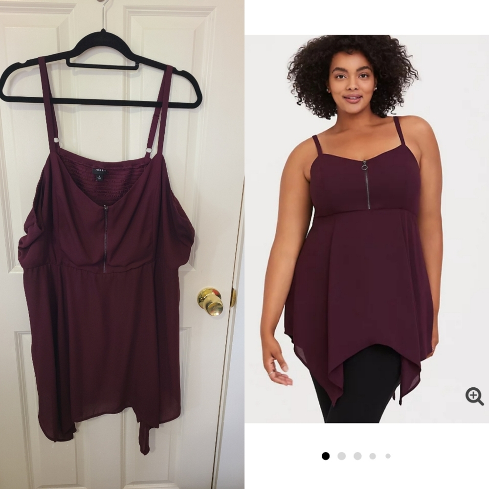 Burgundy tank